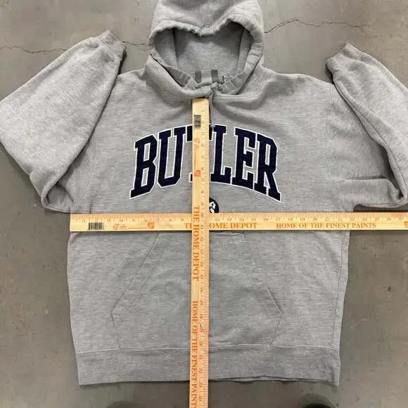 Butler Bulldogs College Hoodie Grey Spellout Logo NCAA Pullover Sweatshirt XL - Picture 4 of 4